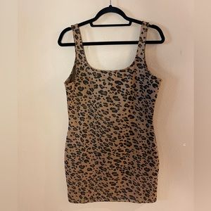 Forever21 Leopard Print Dress - Size: XL